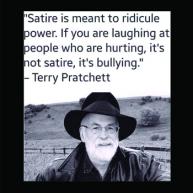 Terry Pratchett Satire Quote